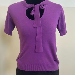 Emilio Pucci short sleeved purple sweater